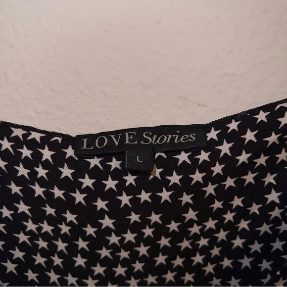 Free People Love Stories Brand Satin Star Print Cami - Picture 4 of 7